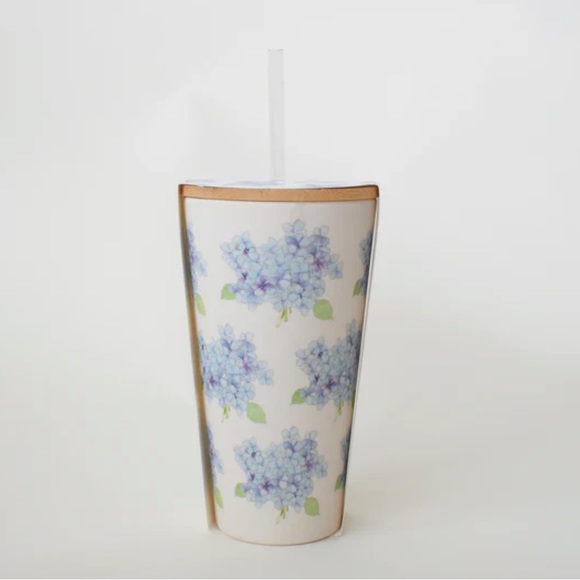 Hydrangea Bamboo Tumbler NWT - Picture 2 of 3